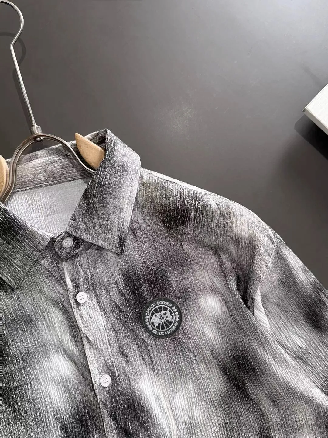 Next day shipping P360 Big Goose 2025 Autumn Men's Thin Breasted Fashion Tie-Dye Long Sleeve Shirt New Loose Versatile Lapel Top Casual Trendy Men's Shirt Size: M-3XL